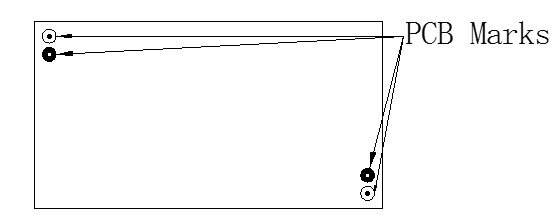 在有貼片的PCB板上，為提高貼片元件的貼裝的準(zhǔn)確性，一般要求在貼片層對(duì)角端放置兩個(gè)校正標(biāo)記(MarkS)點(diǎn)