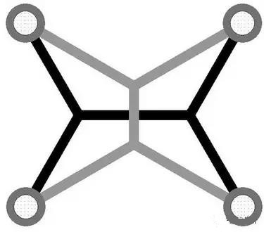 灰色Steiner樹不是最優(yōu)的，但黑色Steiner樹是最優(yōu)的。